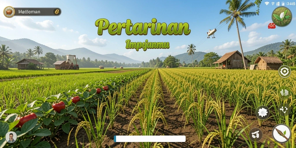 Tampilan gameplay yang menarik dari 3446 saat bertani.