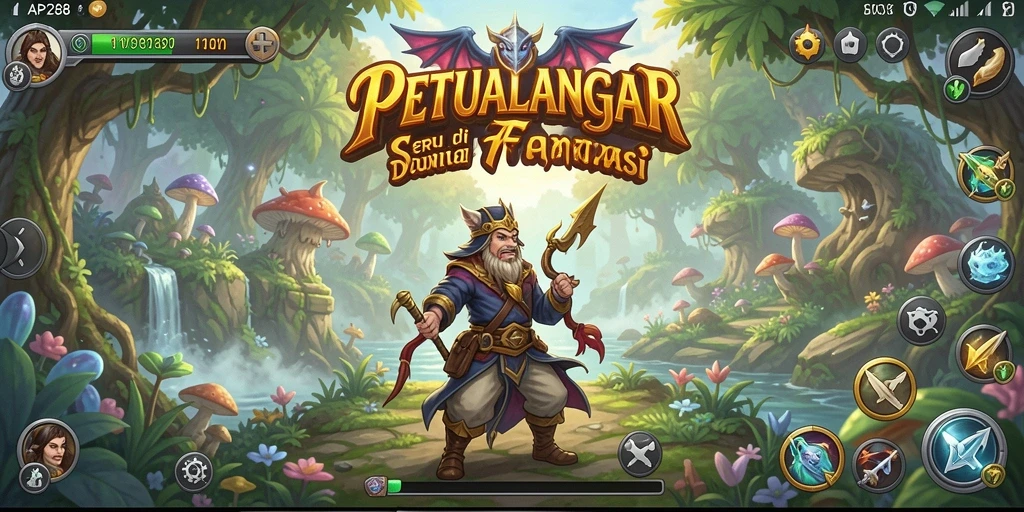 Screenshot menunjukkan aksi seru dalam gameplay Adventure.