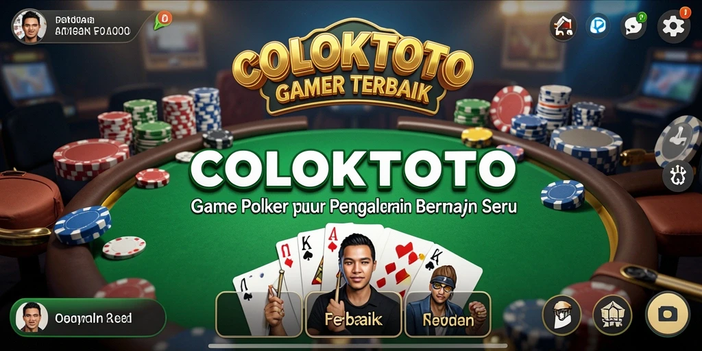 Tangkapan layar permainan COLOKTOTO dengan suasana poker yang mendebarkan.