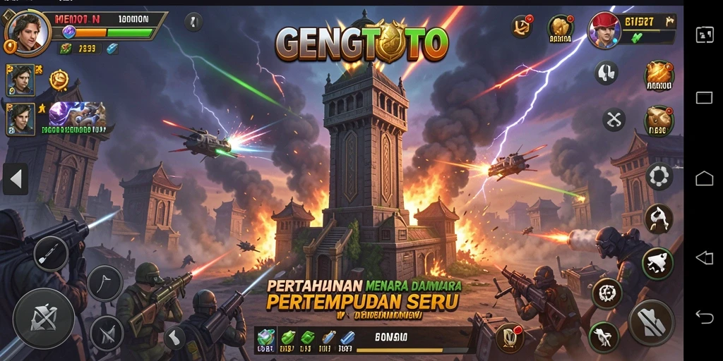 Gameplay seru GENGTOTO yang menantang di Tower Defense.