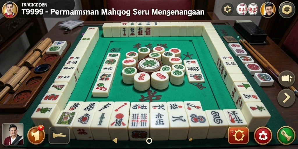 Gameplay T9999 Mahjong yang seru dan menantang.